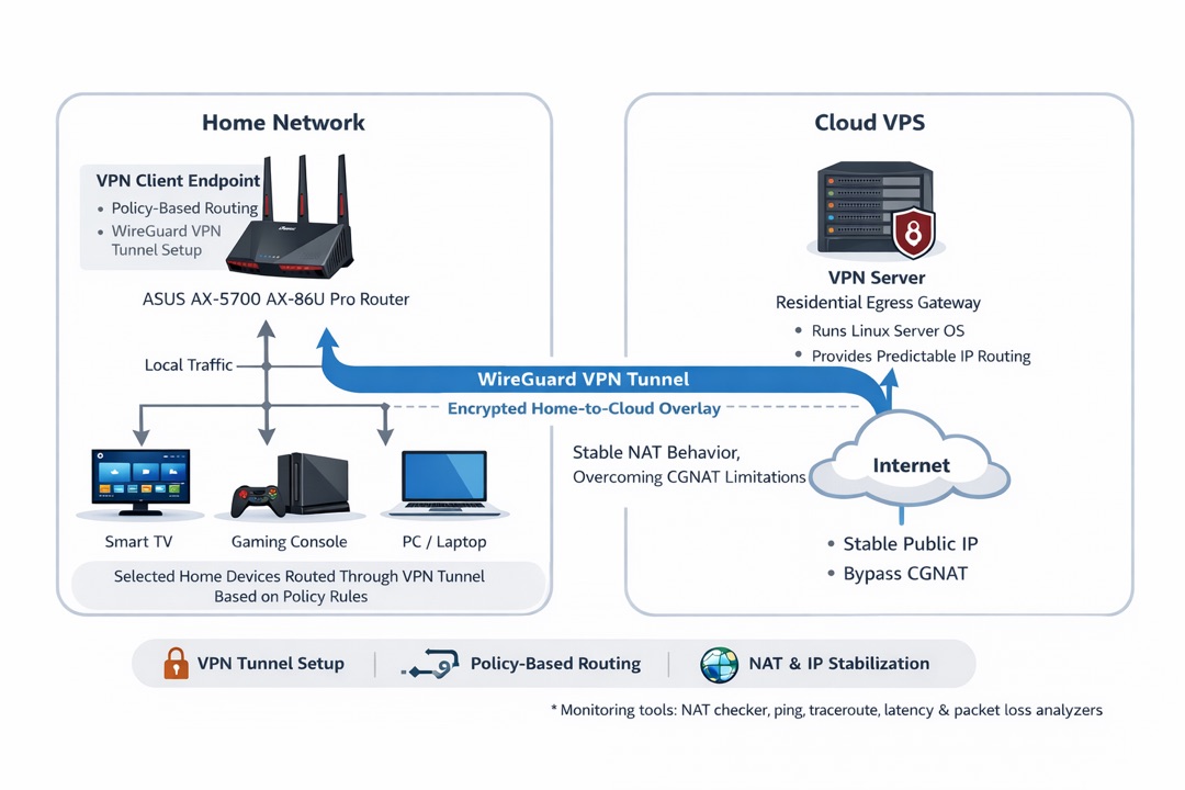 ISP CGNAT Mitigation and Router-Level Traffic Engineering Using WireGuard